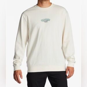 *NWOT* Billabong Short Sands Cream Large Crewneck Sweatshirt Surf Beach Resort
